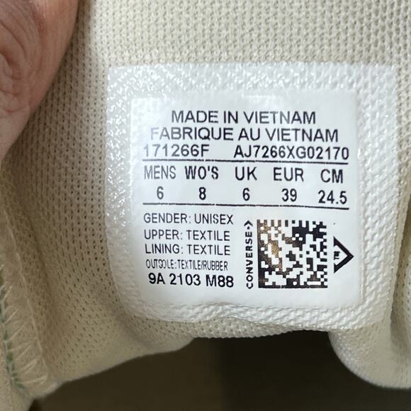 Converse All Star Low Top Womens 8 Mint Green Canvas Shoe Lace Up Mens 6 Sneaker - Picture 11 of 11